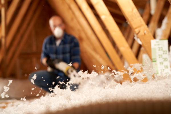 blown wool Image of blowing wool insulation
