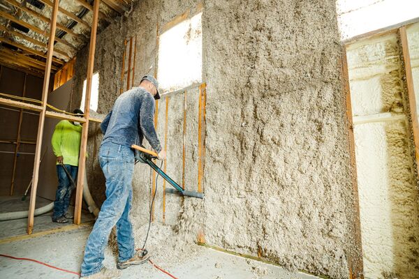 cell spray image of cellulose wall spray insulation
